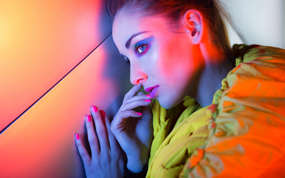 Neon Lights Fashion Shoot Shanghai Los Angeles Editorial Print Hair and Make Up Artist