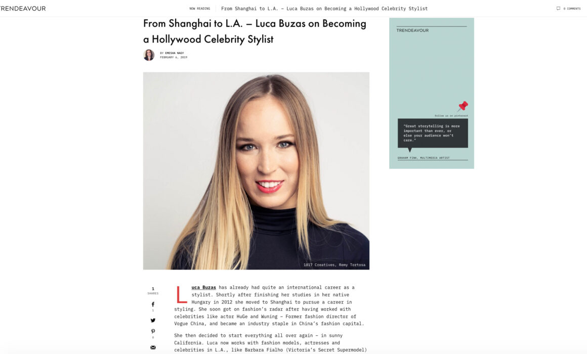 Los Angeles Celebrity Stylist | Trendeavour Interview